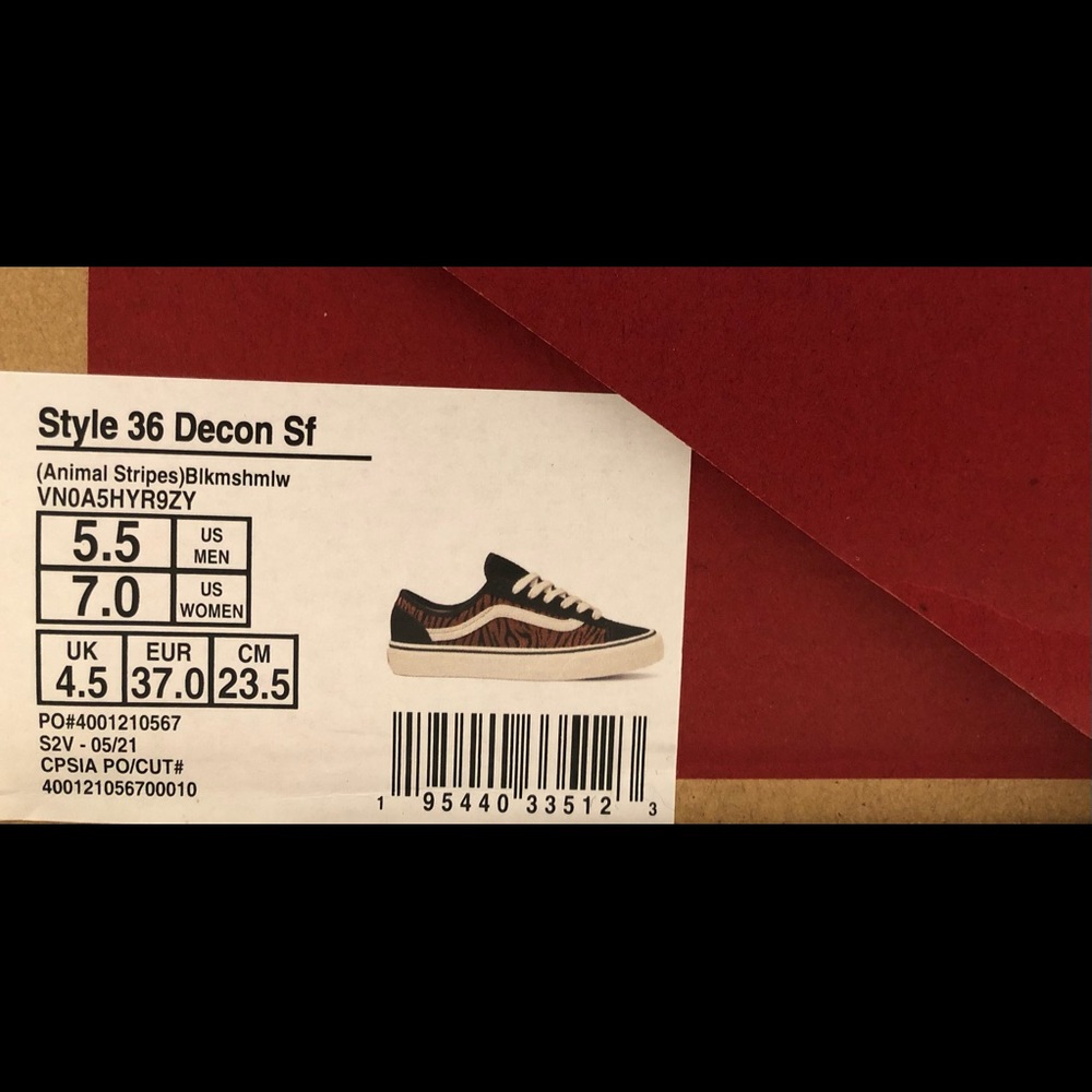 Vans Style 36 Decon Sf (Animal Stripes) “Black/Marshmallow” - Picture 7 of 11